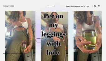 Pee on my leggings with hole
